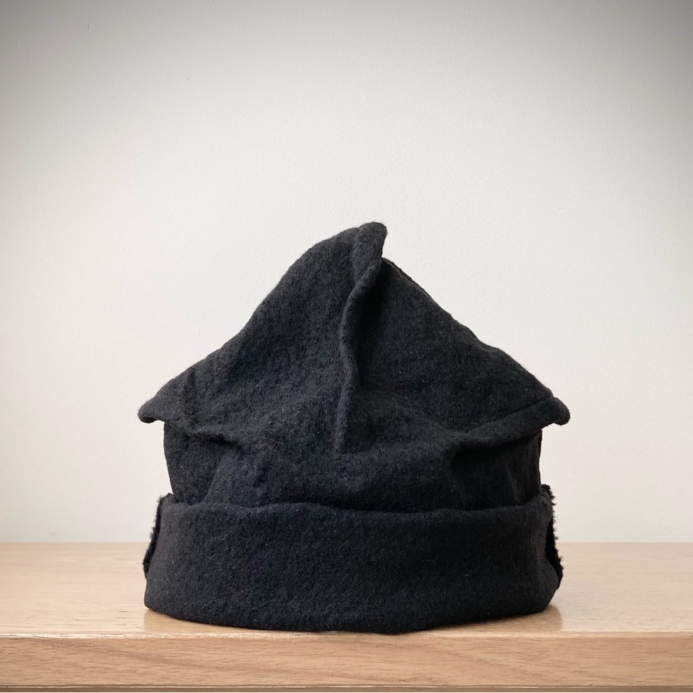 joodito 100% merino wool sweater hat wabi sabi handmade artisan unisex black m